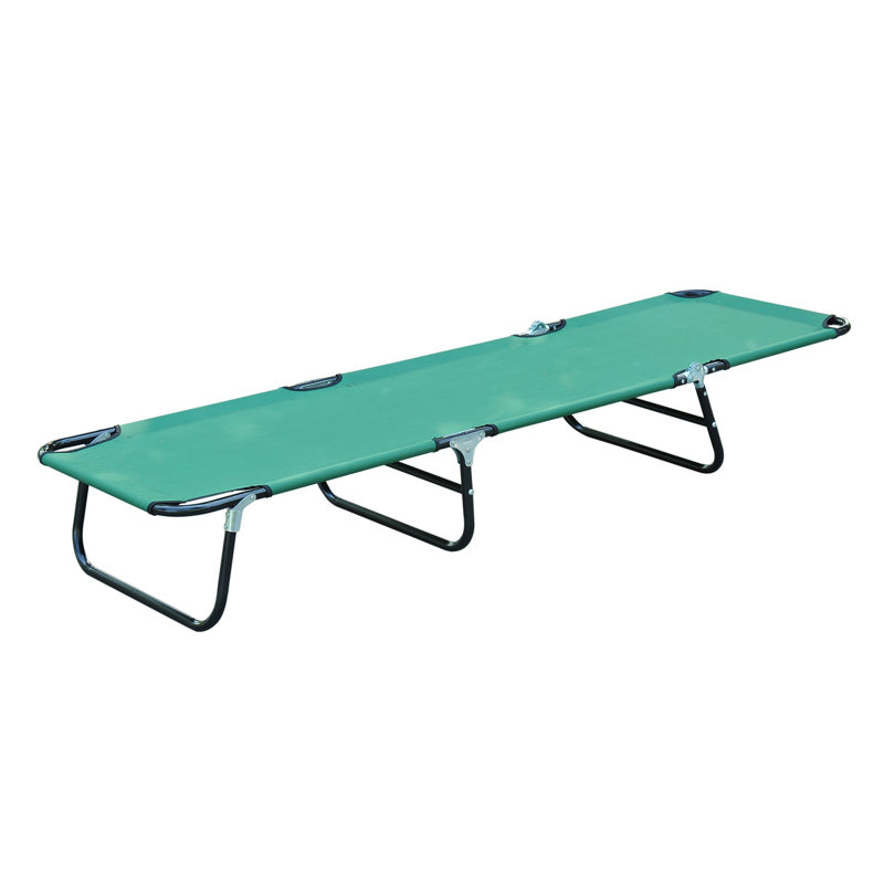 Outsunny Deluxe Folding Adjustable Sun Lounger / Camping Cot & Reviews